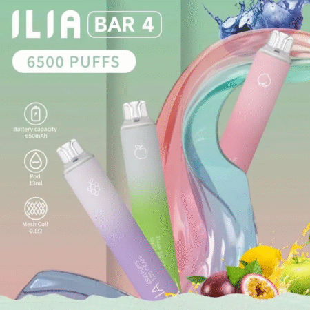 Ilia Bar4 6500口一次性電子煙 哩啞四代拋棄式電子煙  臺灣現貨發出